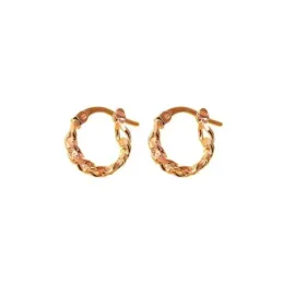 Pendientes aros plata Ley 925m mujer chapados 8 mm. cadena eslabones
