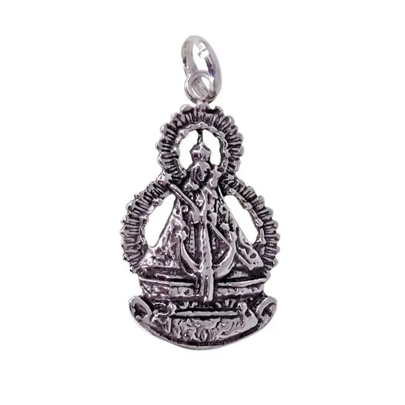 Virgen de la Cabeza colgante plata Ley 925m unisex 28 mm. imagen comp