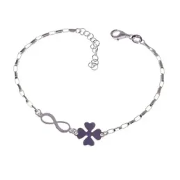 Pulsera plata Ley 925m mujer 17 cm. cadena forzada alargada detalle i