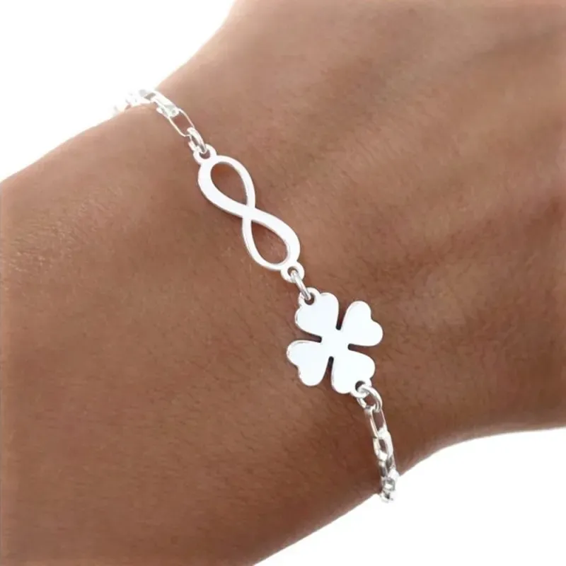 Pulsera plata Ley 925m mujer 17 cm. cadena forzada alargada detalle i