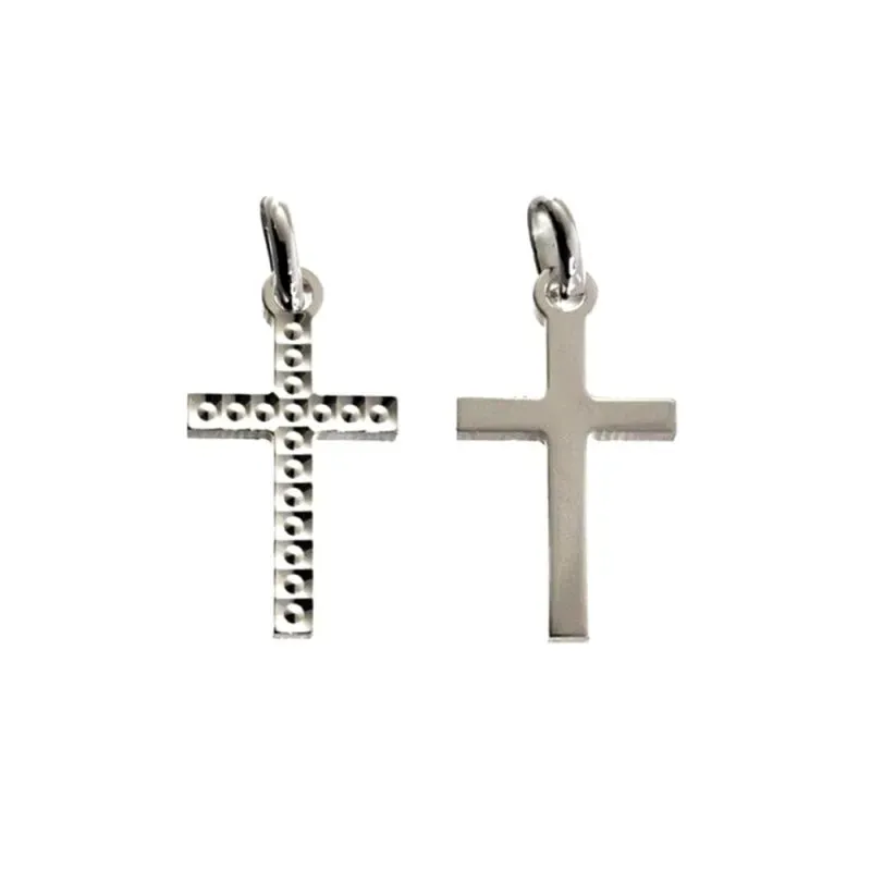 Cruz Colgante Plata Ley 925m unisex 20 mm. talla lisa doble cara