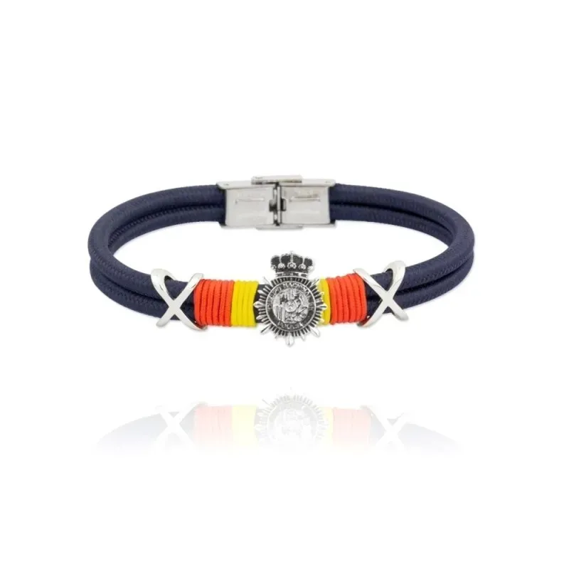 Pulsera Acero Inoxidable rodiado colección ALBERO POLICÍA NACIONAL ba