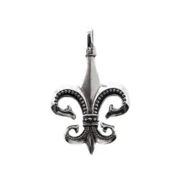 Flor de Lis colgante plata Ley 925m unisex 32 mm. macizo