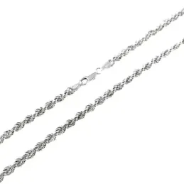 Cordón salomónico plata Ley 925m cadena 60 cm. hueco ancho 4 mm.  mos