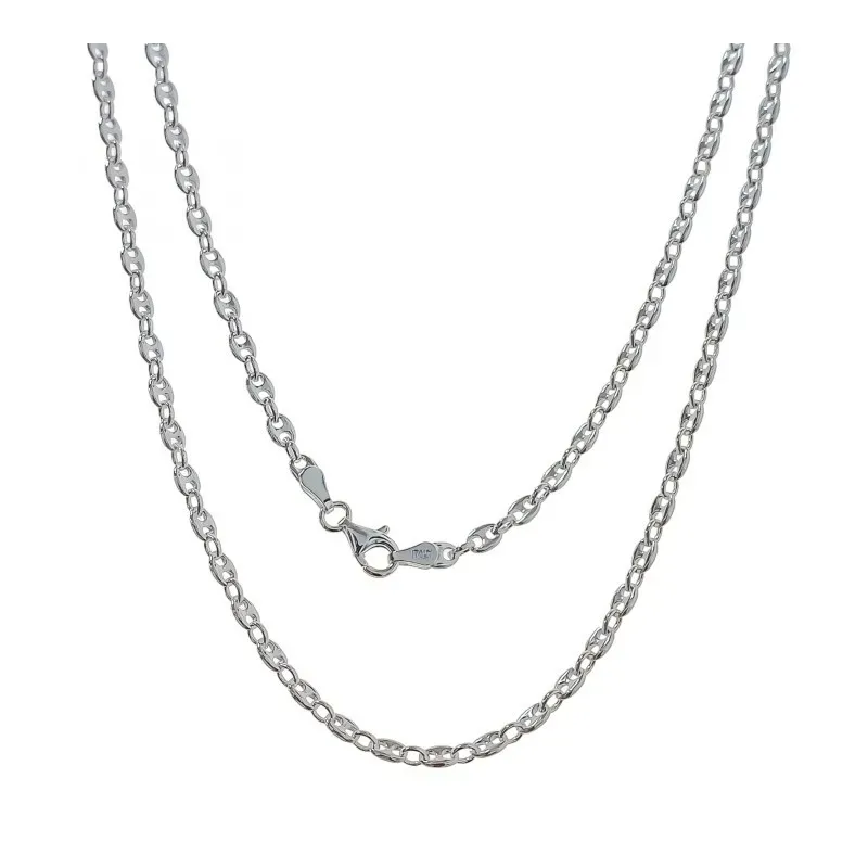 Cadena Plata Ley 925m maciza  unisex 60 cm. eslabón calabrote 4.8 x 3