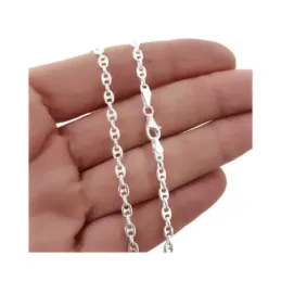 Cadena Plata Ley 925m maciza  unisex 60 cm. eslabón calabrote 4.8 x 3