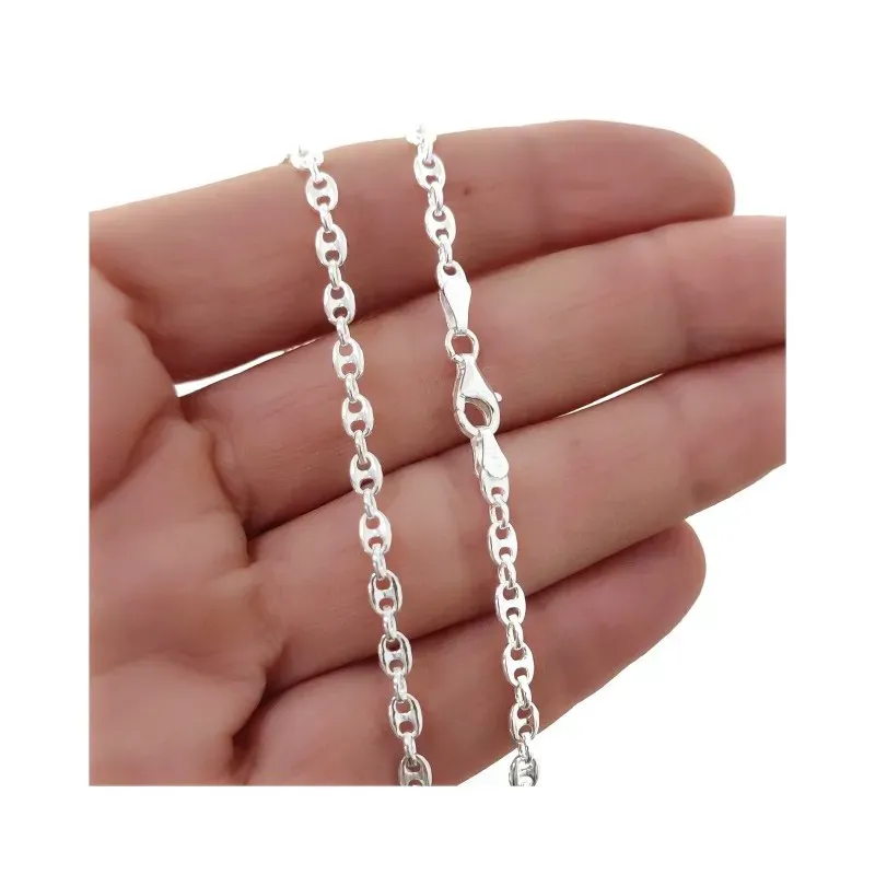 Cadena Plata Ley 925m maciza  unisex 60 cm. eslabón calabrote 4.8 x 3