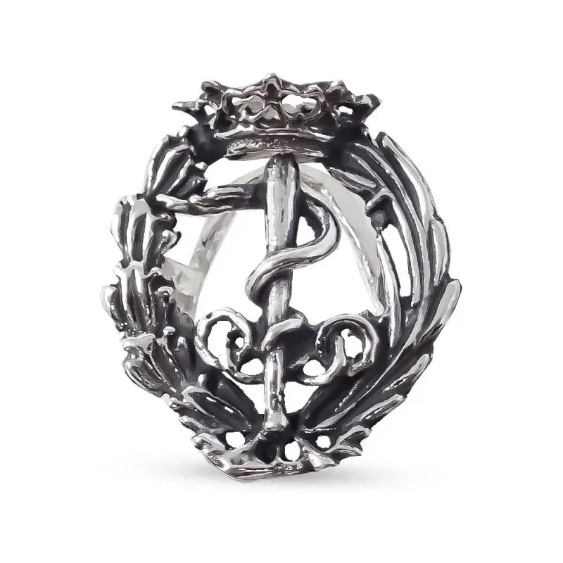 Insignia Profesional de Medicina Deportiva 18 mm. Plata de Ley 925m m