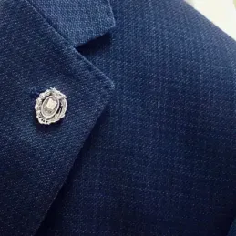 Insignia Profesional Registrador de la Propiedad 19 mm. Plata Ley 925