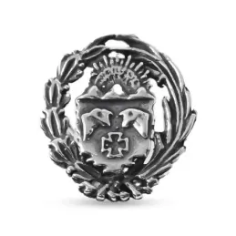 Insignia Profesional de Veterinaria 18 mm. Plata de Ley 925m macizo e