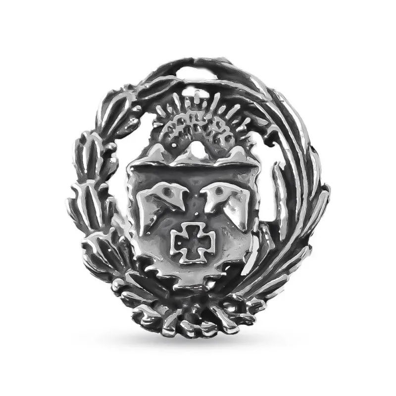 Insignia Profesional de Veterinaria 18 mm. Plata de Ley 925m macizo e