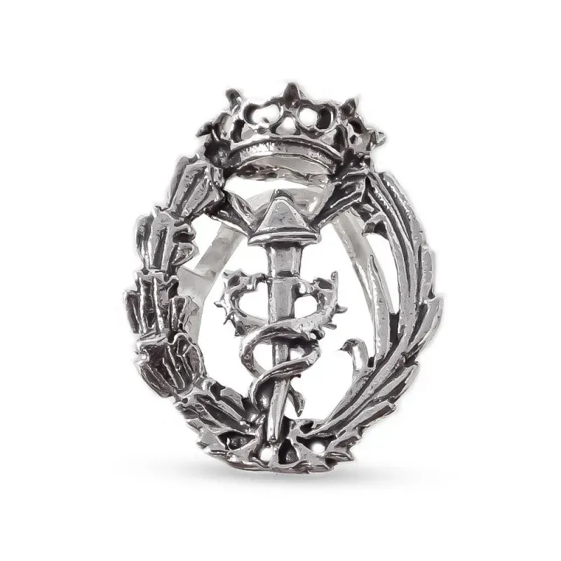 Insignia Profesional de Comercio 18 mm. Plata de Ley 925m macizo escu