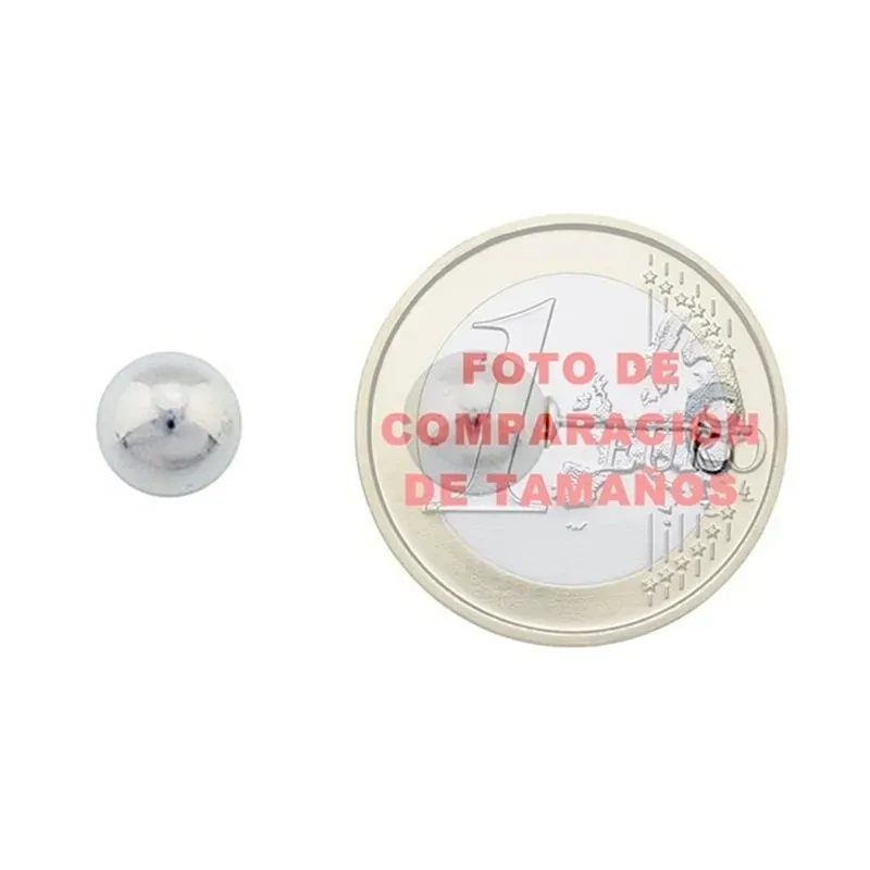 Pendientes plata Ley perla Shell 8 cierre presión [5201]
