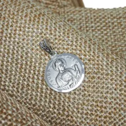 Medalla colgante plata ley 925m San Judas Tadeo 17mm. [AA0966]