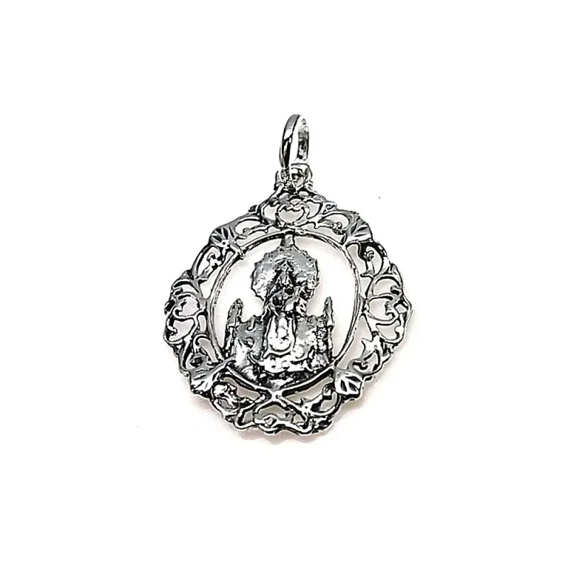 Medalla plata ley 925m 30mm. Virgen Gracia Puerto Llano [AA8167]