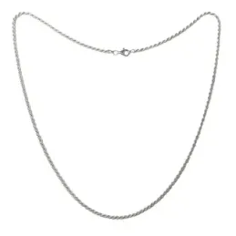 Cadena plata Ley 925m cordón 50cm. macizo ancho 2.5mm. liso cierre mo