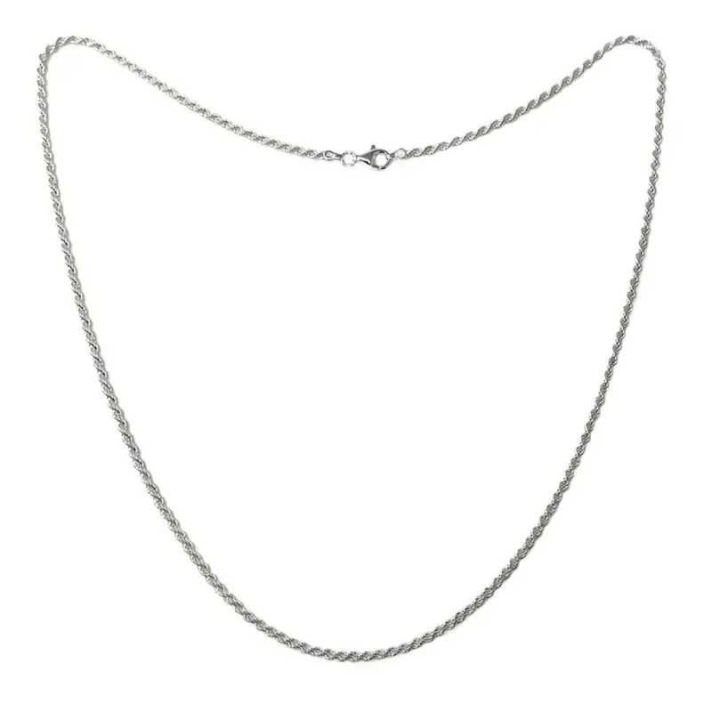 Cadena plata Ley 925m cordón 50cm. macizo ancho 2.5mm. liso cierre mo