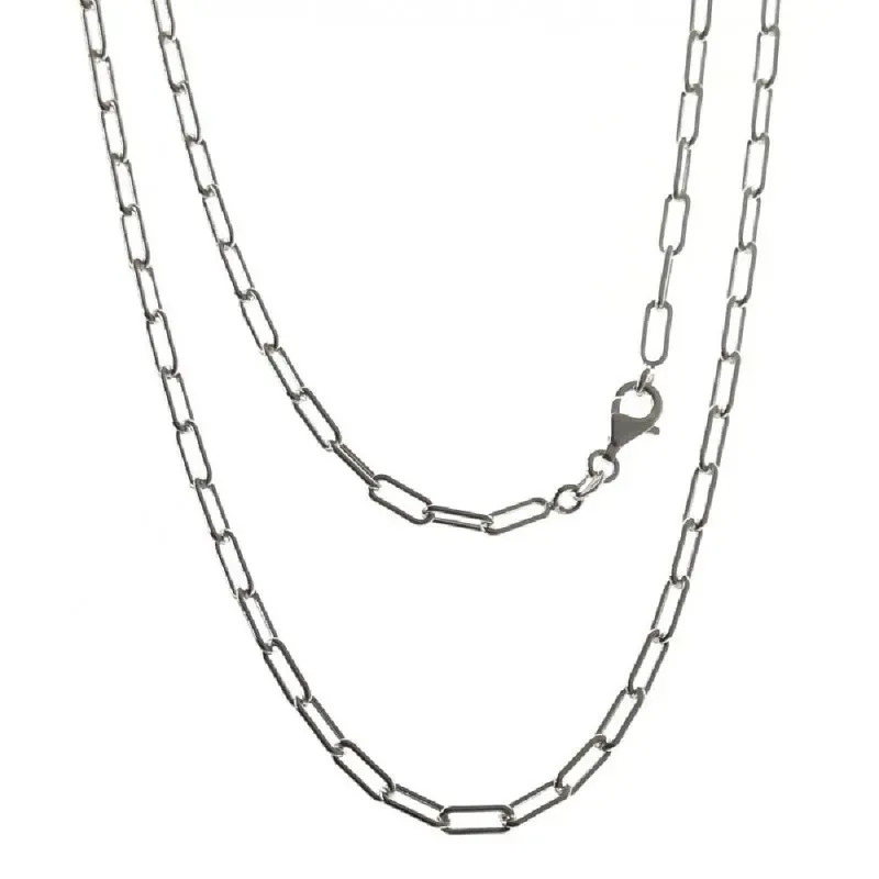 Cadena plata Ley 925m unisex 60 cm. forzada 9 mm. alargada mosquetón