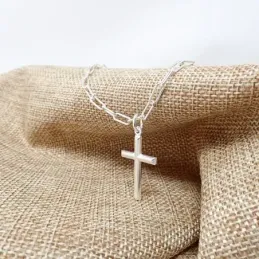 Cadena plata Ley 925m unisex 60 cm. forzada 9 mm. alargada mosquetón