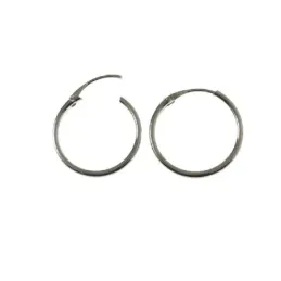 Pendientes plata Ley 925m mujer aros 16 mm. lisos