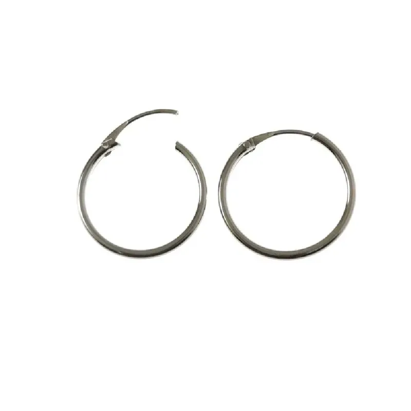Pendientes plata Ley 925m mujer aros 16 mm. lisos