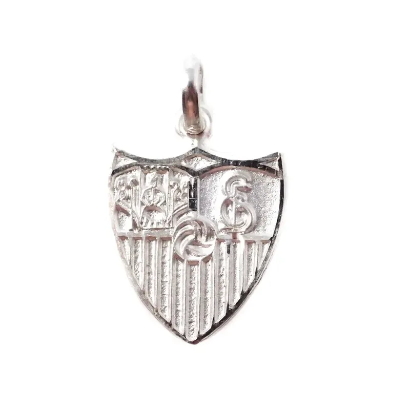 Sevilla FC escudo plata Ley 925m colgante macizo unisex 19 mm. detall