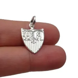 Sevilla FC escudo plata Ley 925m colgante macizo unisex 19 mm. detall
