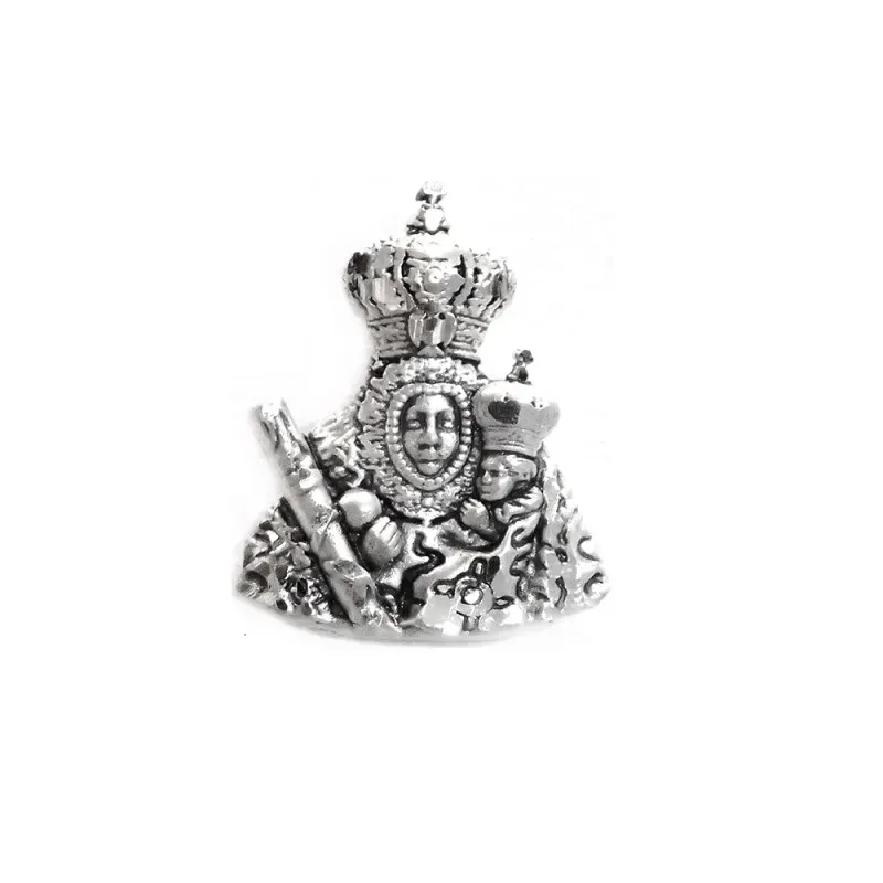 Virgen de la Cabeza colgante plata de Ley 925m unisex 15 mm. detalles