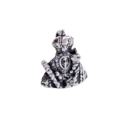 Virgen de la Cabeza colgante plata Ley 925m unisex 15 mm. oxidado