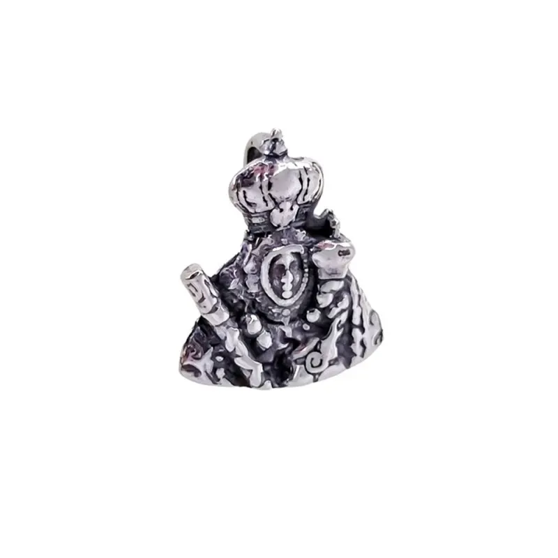 Virgen de la Cabeza colgante plata Ley 925m unisex 15 mm. oxidado