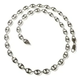 Cadena plata Ley 925m unisex 50 cm. calabrote 12 x 9 mm. mosquetón