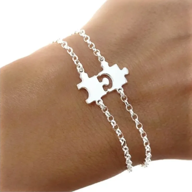 Pulsera plata Ley 925m mujer 17 cm. cadena rolo doble detalle piezas
