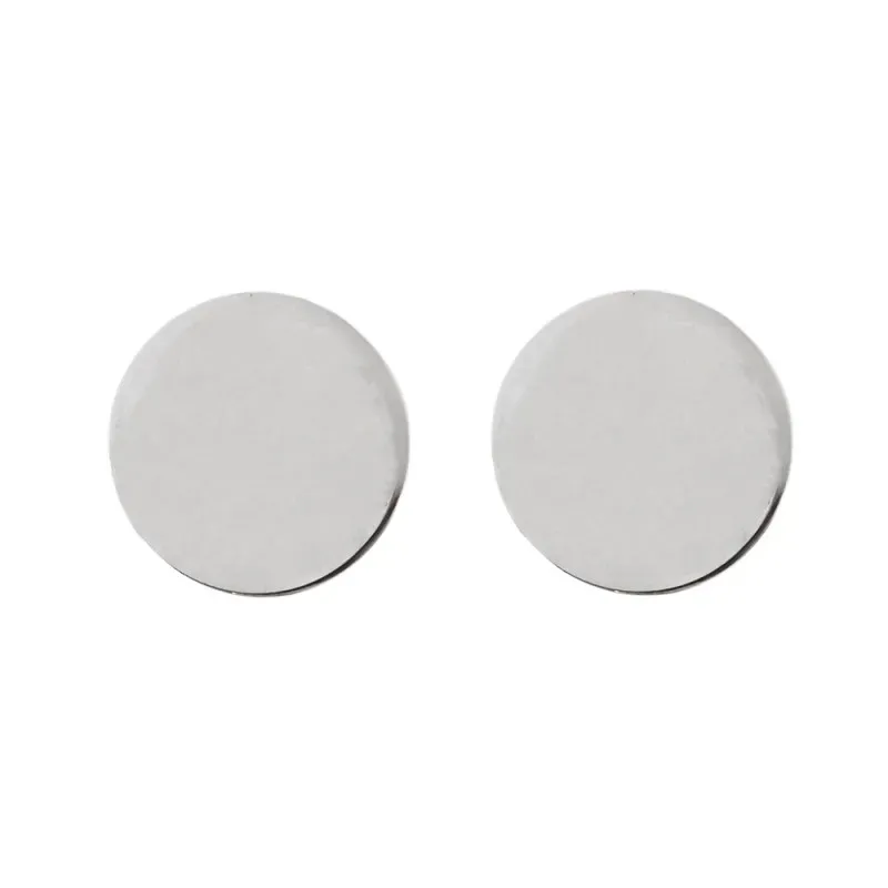 Gemelos plata Ley 925m hombre 15 mm. redondos lisos