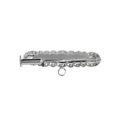 Alfiler plata Ley 925m broche bebé 3 cm. forma nube borde detalles ta