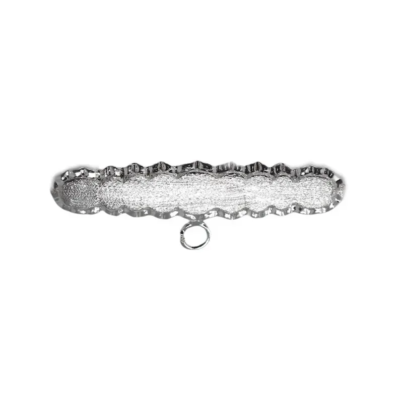 Alfiler plata Ley 925m broche bebé 3 cm. forma nube borde detalles ta