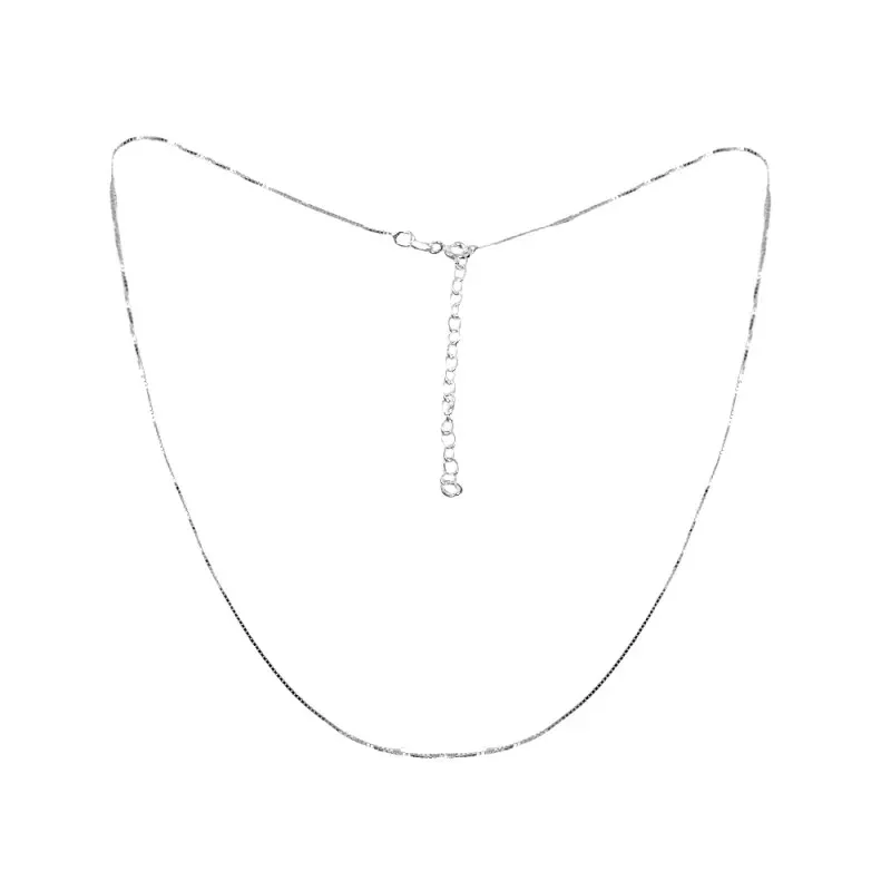 Cadena plata ley 925m unisex 40 cm. lisa veneciana brillo reasa