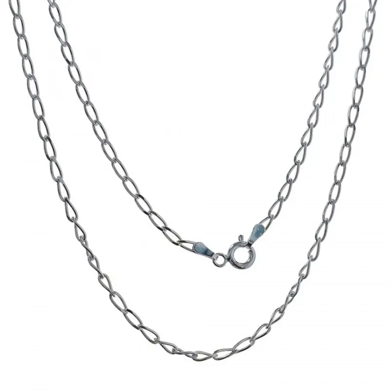 Cadena Plata Ley 925m modelo Bilbao 60 cm. cierre reasa