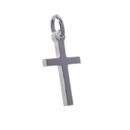 Cruz lisa 18 mm. Colgante Plata Ley 925m