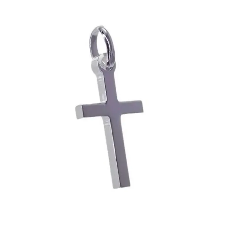 Cruz lisa 18 mm. Colgante Plata Ley 925m