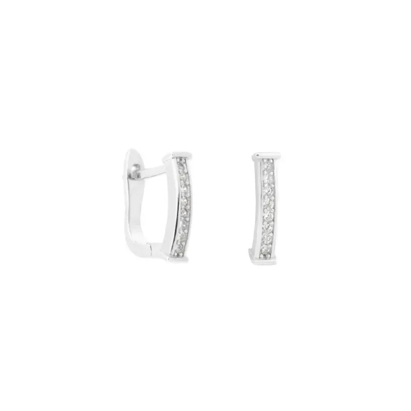 Pendientes Plata Ley 925m niña 10 mm. barra vertical circonitas