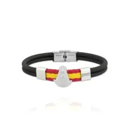 Pulsera Acero Inoxidable rodiado colección ALBERO Virgen del Rocío ba