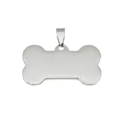 Colgante Acero Inoxidable 316L unisex 4 cm. hueso perro liso