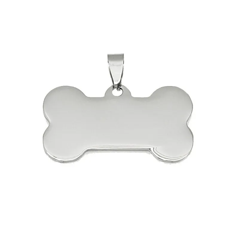 Colgante Acero Inoxidable 316L unisex 4 cm. hueso perro liso