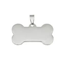 Colgante Acero Inoxidable 316L unisex 4 cm. hueso perro liso