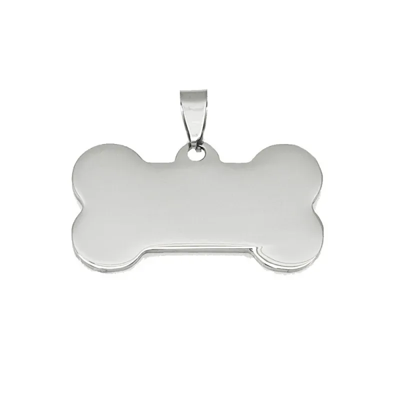 Colgante Acero Inoxidable 316L unisex 4 cm. hueso perro liso