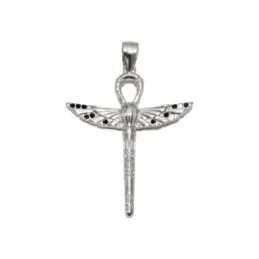 Amuleto Colgante Plata Ley 925m unisex 30 mm. Ankh Egipcio Cruz Vida