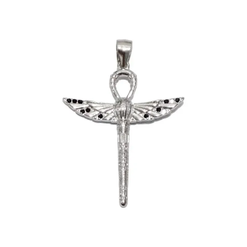 Amuleto Colgante Plata Ley 925m unisex 30 mm. Ankh Egipcio Cruz Vida