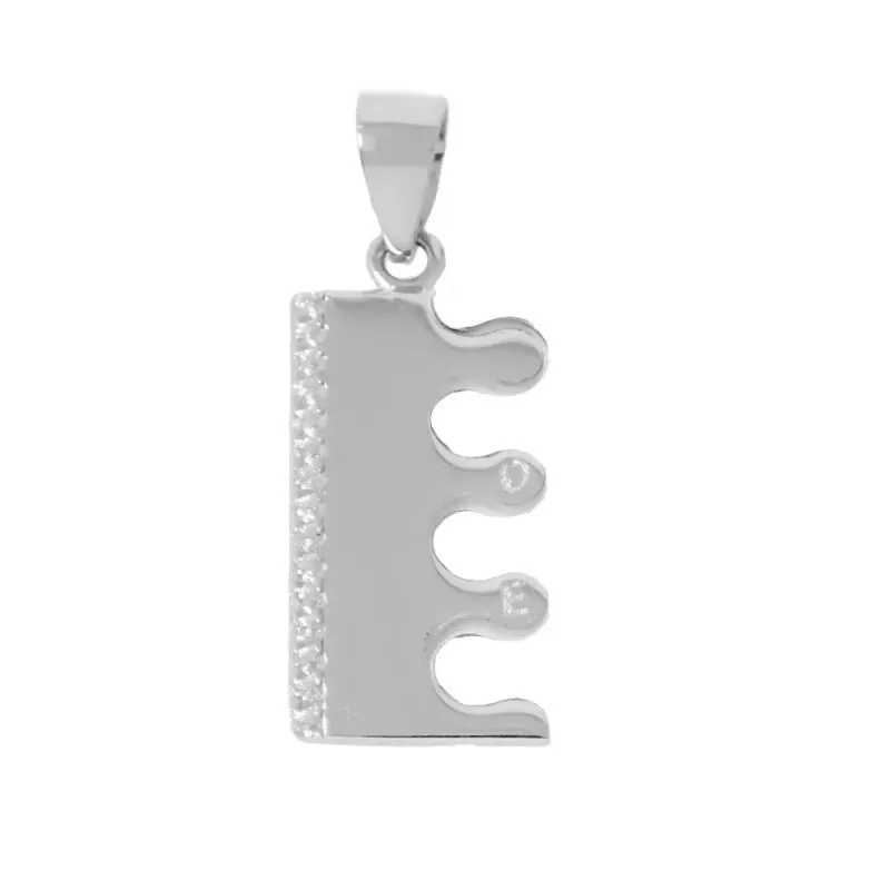 Enamorados Colgante Doble Plata Ley 925m unisex 20 mm. puzzle conjunt
