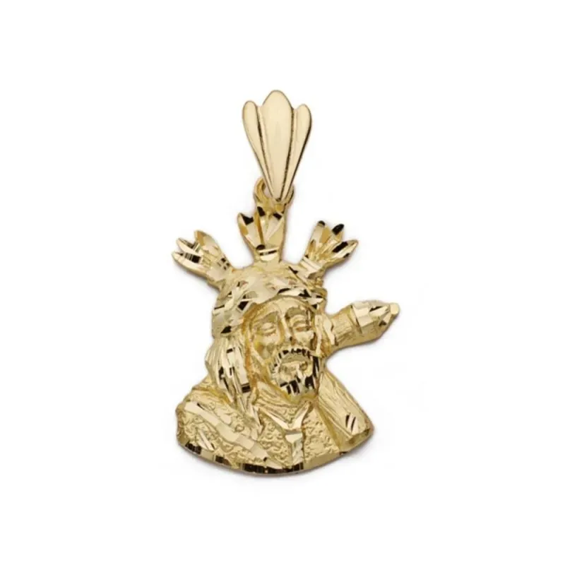 Cristo del Gran Poder de Sevilla Colgante Oro 18k unisex 27 mm. silue