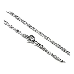 Cadena plata ley 925m 45cm. singapur 0.25mm. [AB0399]